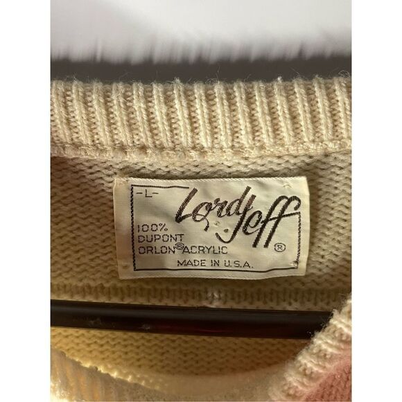 LORD JEFF Cable Knit Pullover 100% Dupont Orlon Acrylic - Picture 2 of 3